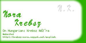 nora krebsz business card